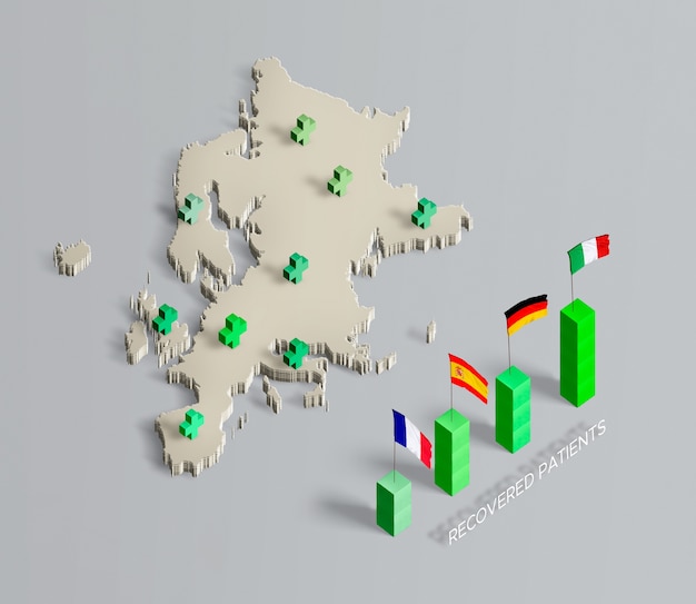 Spreading of coronavirus map european union