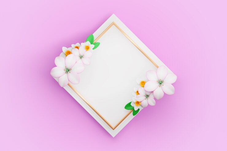 Free PSD spring blank banner rendering
