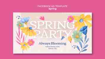 Free PSD spring celebration facebook template