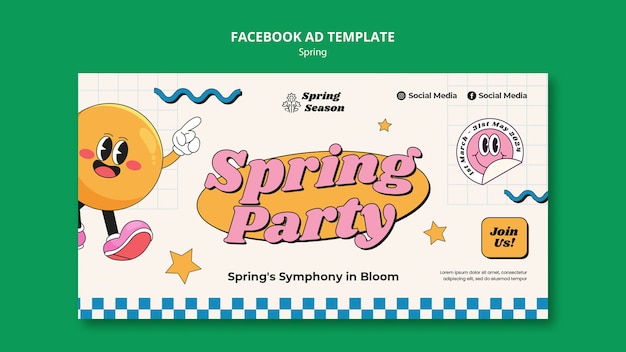 Spring celebration facebook template