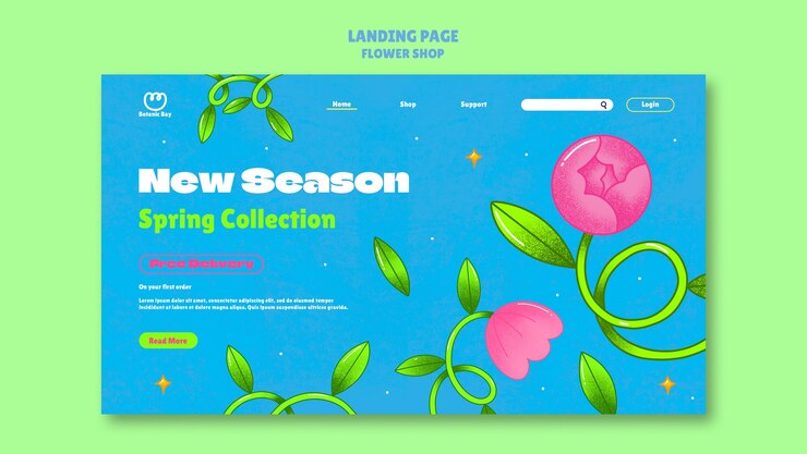 Free PSD spring celebration web templates  template