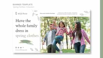 Free PSD spring clothes collection banner template