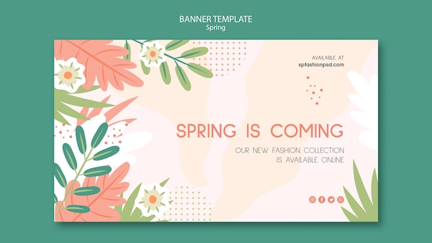 Spring collection banner template