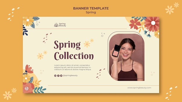 Free PSD spring collection banner template