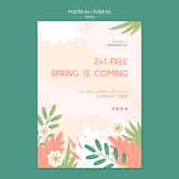 Free PSD spring collection poster template