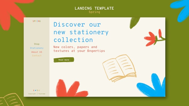 spring concept landing page template