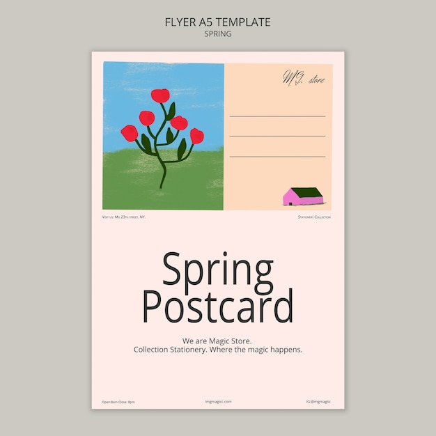 Free PSD spring concept poster template