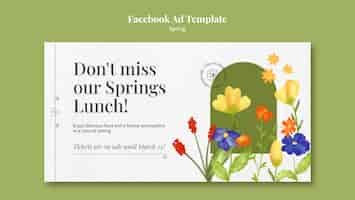 無料PSD 春の facebook 広告テンプレート