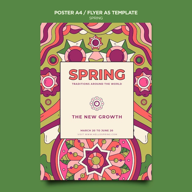 Spring party poster template