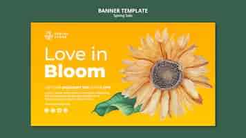 Free PSD spring sale banner template