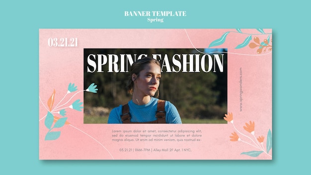 Spring sale banner template