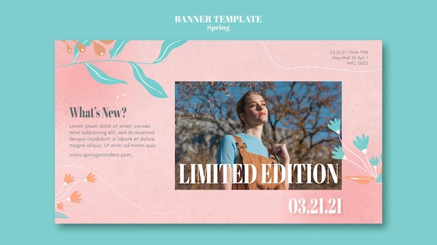 Free PSD spring sale banner template