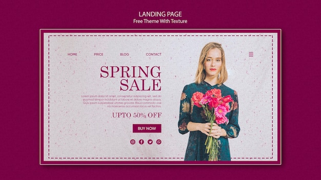 Spring sale landing page design