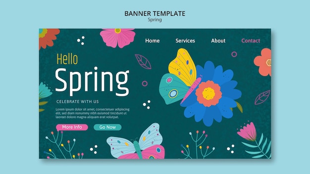 Free PSD spring sale landing page template