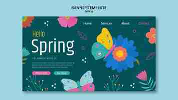 Free PSD spring sale landing page template