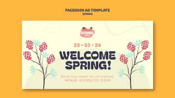 Free PSD spring sale template design