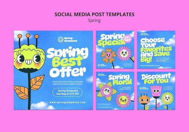 Spring sale template design