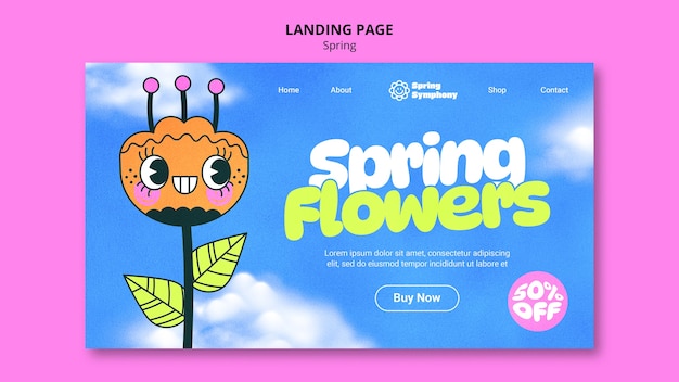 Free PSD spring sale template design