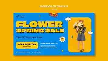 Free PSD spring sale template design