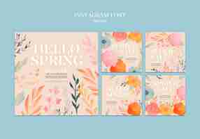 Free PSD spring sale template design