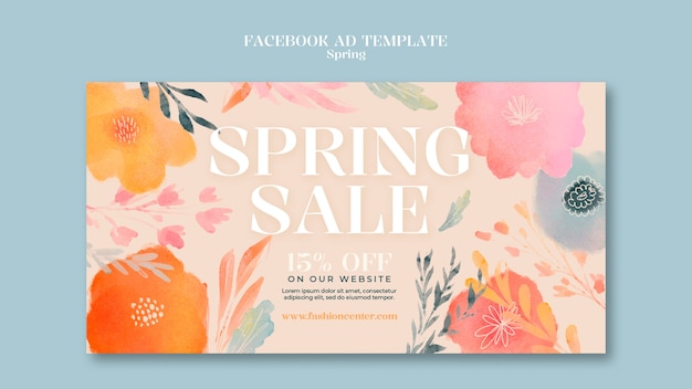 Free PSD spring sale template design