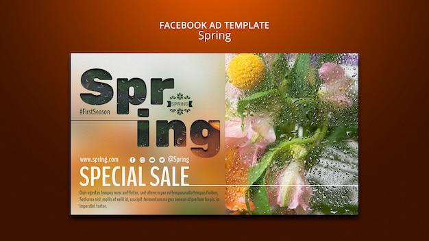 Spring season facebook template