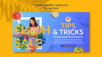 Free PSD spring season facebook template