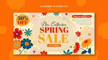 Free PSD spring season facebook template