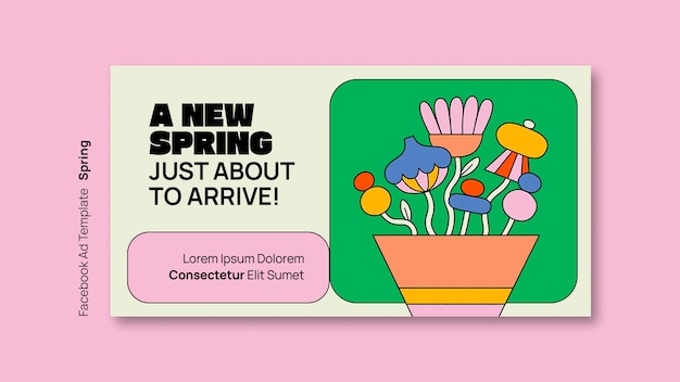 Free PSD spring season facebook  template