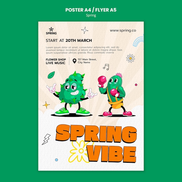 봄 시즌 포스터 템플릿