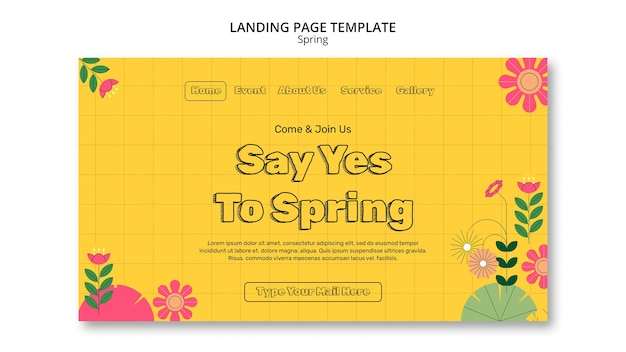 Free PSD spring template design