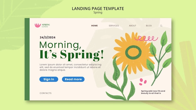 Free PSD spring template design