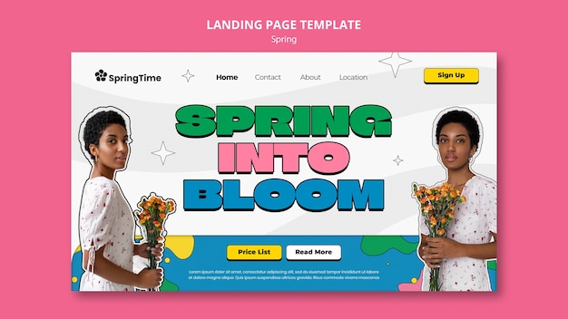 Free PSD spring template design