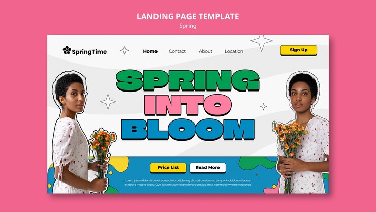 Free PSD spring template design