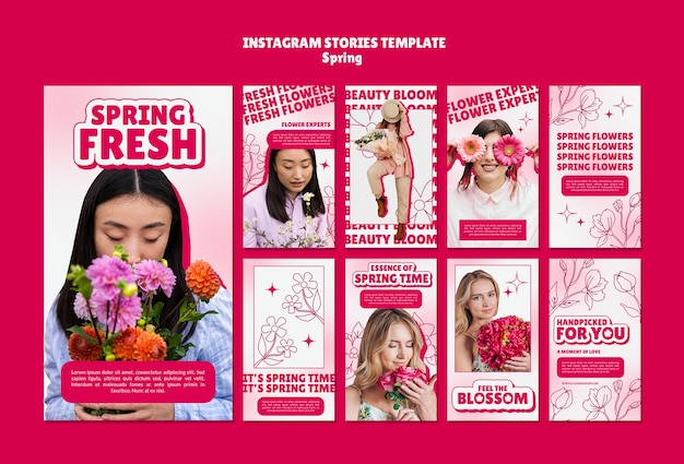 Free PSD spring  template design