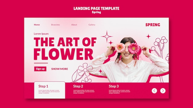 Free PSD spring  template design