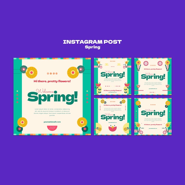 Free PSD spring template design