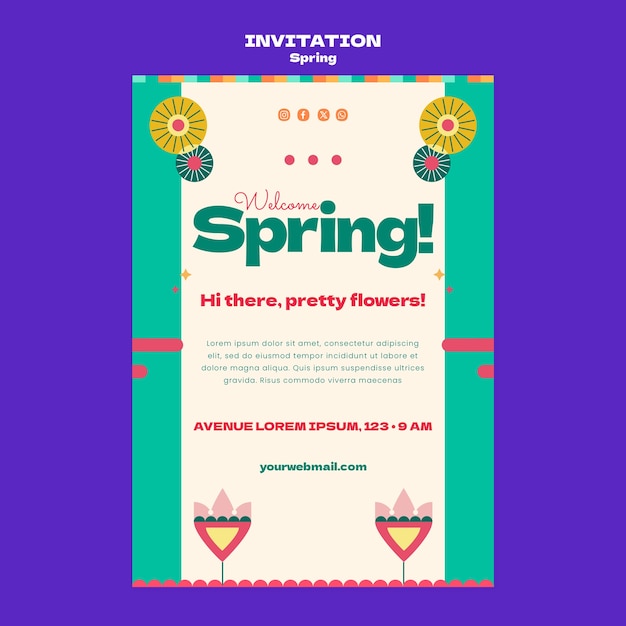 Free PSD spring template design