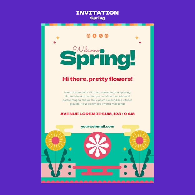 Free PSD spring template design