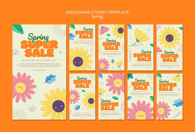 Free PSD spring  template design