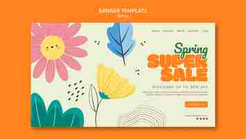 Free PSD spring  template design