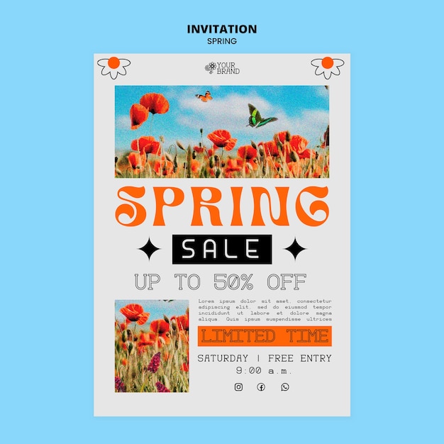 Free PSD spring template design