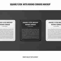 Free PSD sqaure flyer mockup