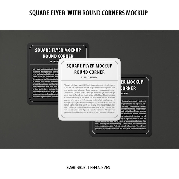 PSD gratuito sqaure flyer mockup