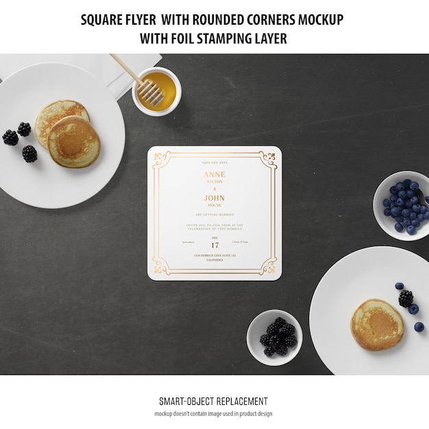 Free PSD Sqaure Flyer Mockup – Download Now