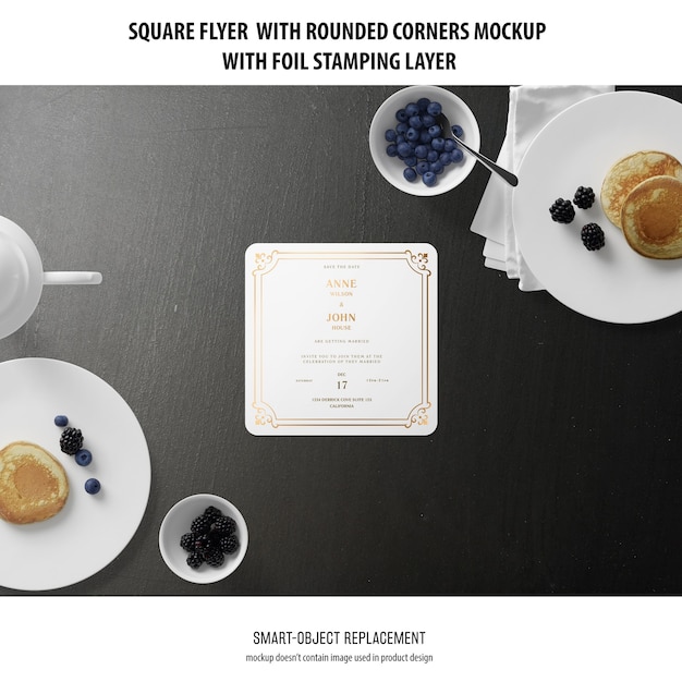 Free PSD Download – Square Flyer Mockup