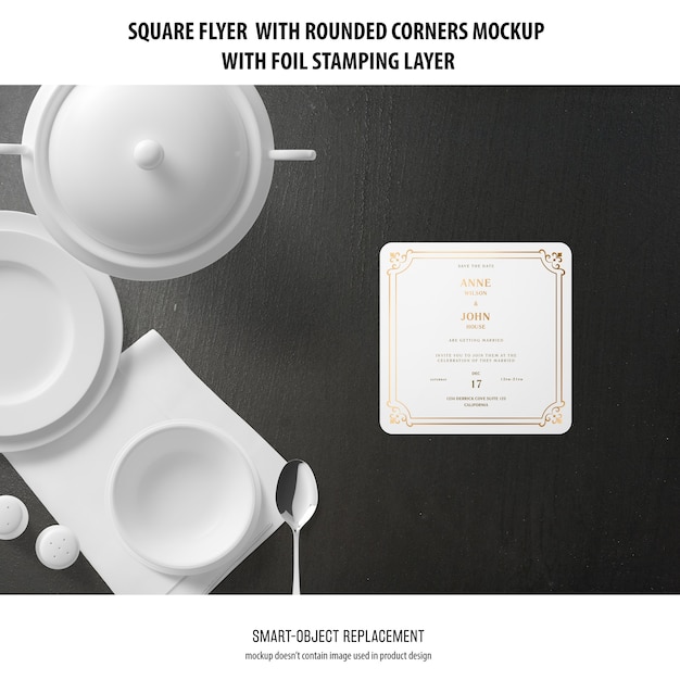 Sqaure flyer mockup