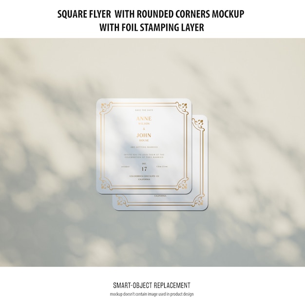 Free PSD sqaure flyer mockup