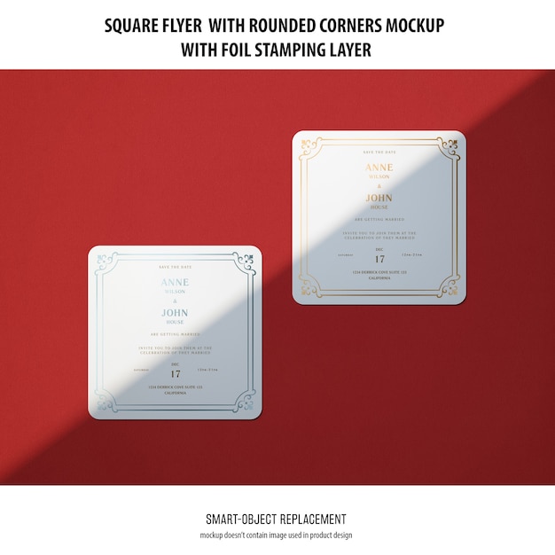 Free PSD sqaure flyer mockup