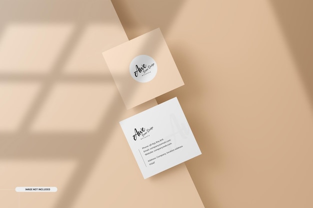 Square Business Card Mockup